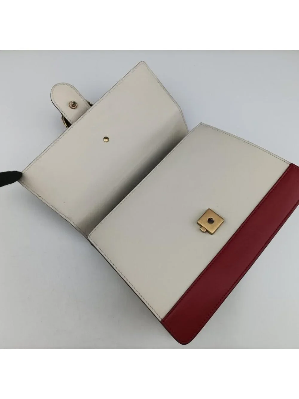 Gucci Dionysus White Navy Red Leather Shoulder Bag